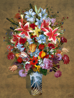Still Life in a Zebra vase